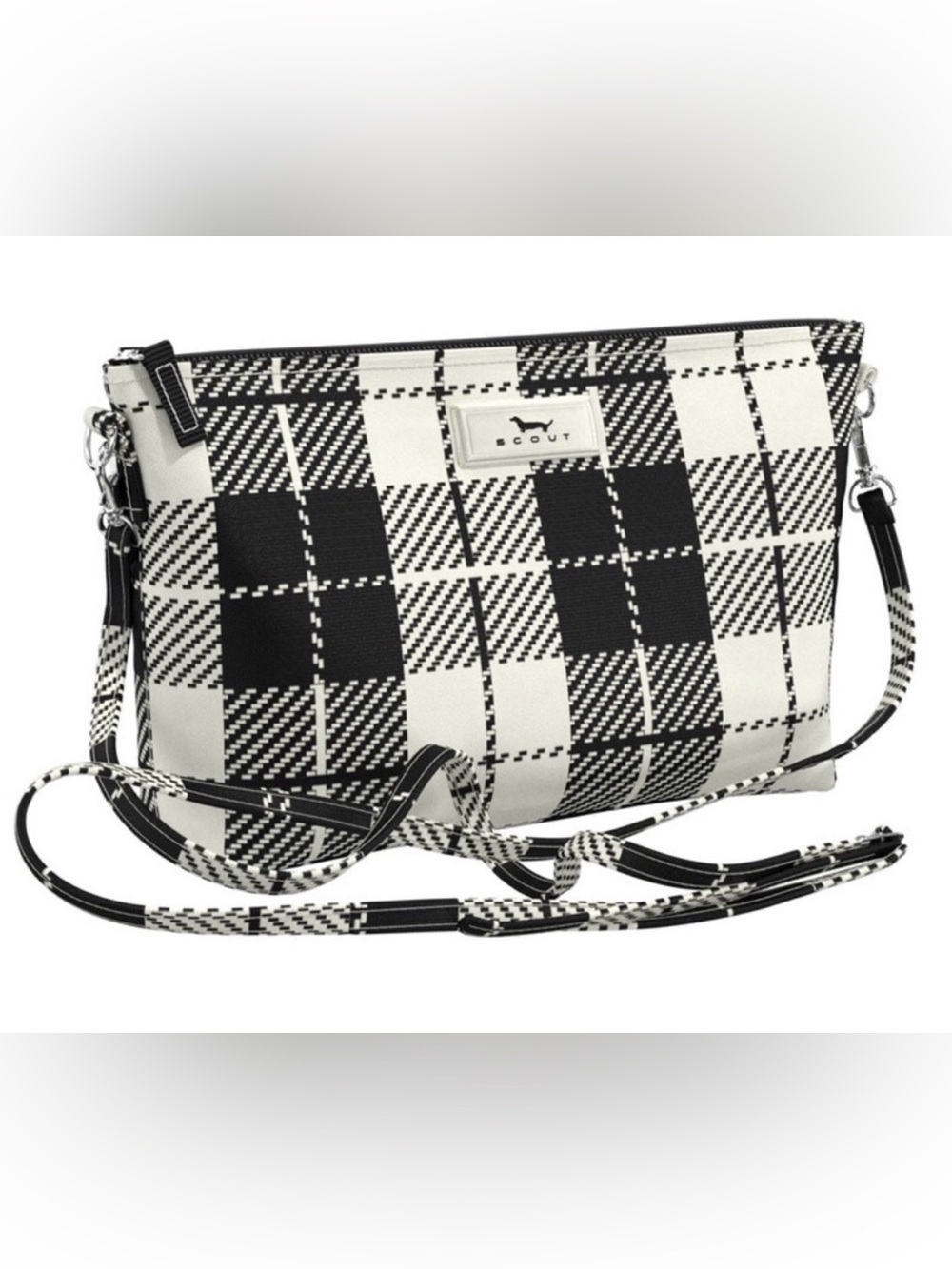 Scout Black and White Moira Plaid Crossbody